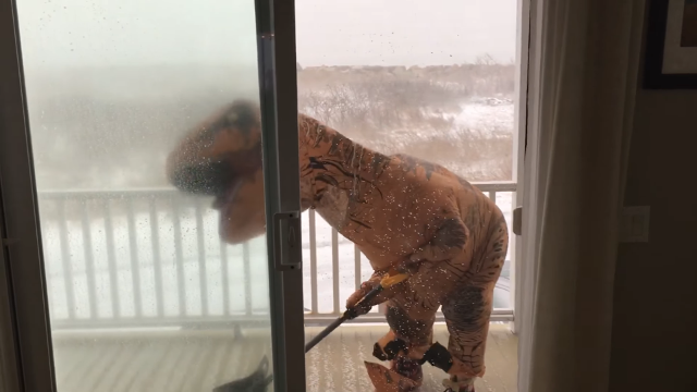 T-Rex Trying to Shovel Snow Shows Exactly Why It Went Extinct